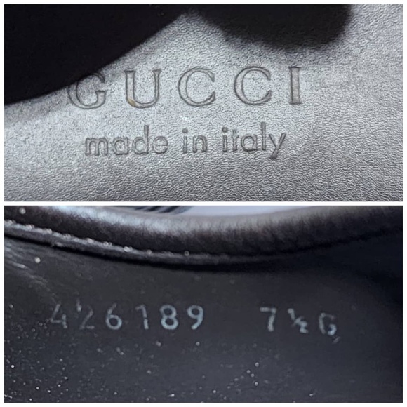 Authentic Gucci Leather And Monogram Canvas Lace Up Sneakers Brown/Beige Size 7. - Picture 14 of 16